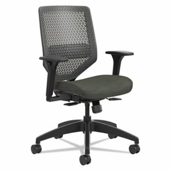 SOLVE SERIES REACTIV BACK TASK CHAIR, SUPPORTS UP TO 300 LBS., INK SEAT/CHARCOAL BACK, BLACK BASE, Hon, Mfr#: SVR1ACLC10TK